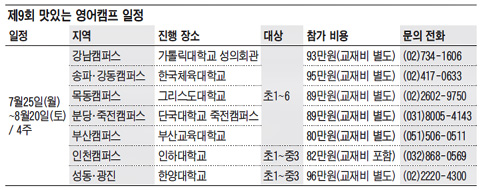2011 여름방학 '맛있는 영어캠프' 참가자 모집