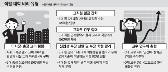 [감사원 대학 감사] 총장·이사장 20여명 250억 횡령… 비리 없는 대학이 없다