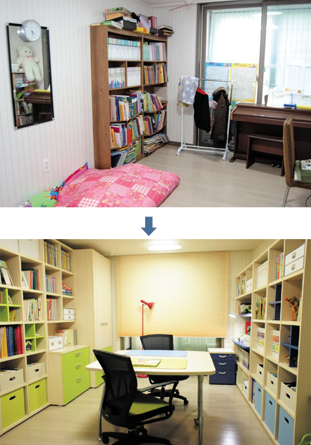 [TV조선 기적의 공부방] '성향 다른 남매'의 공부방 어떻게 꾸밀까… 좋아하는 색상의 가구로 공간 분리