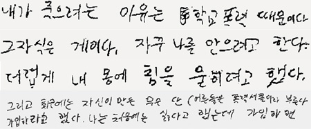 [학교의 비극] "폭력서클 탈퇴하면 괴롭힌다고 협박… 엄마 미안해"