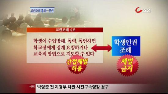 [8시뉴스 '날'] '간접체벌 허용' 교권조례 통과…학교는 '갈팡질팡' 