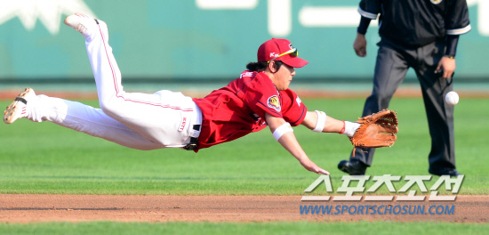 
	20�� �λ�����߱��忡�� ���� ���ξ߱� �Ե��� KIA�� �ָ� 3���� ������ ��⿡�� �Ե� 1ȸ ����Ÿ�� Ȳ����� ���� ���� Ÿ���� KIA �輱�� ���ݼ��� ���� ������ ���� ������ �ƽ��� ��ġ�� �ִ�. 

�λ�=������ ���� songs@sportschosum.com/2012.5.20


