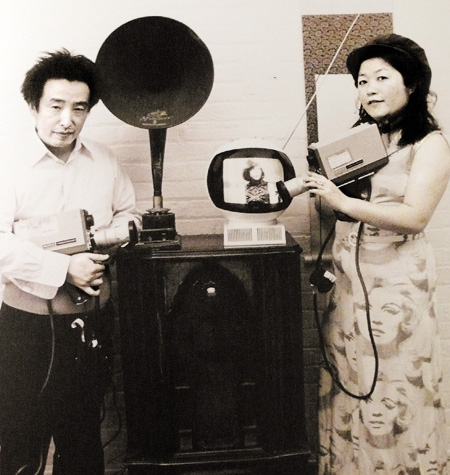 1974년 미국 뉴욕에서 동거하던 시절의 백남준(왼쪽)과 구보타 시게코. /구보타 시게코 제공