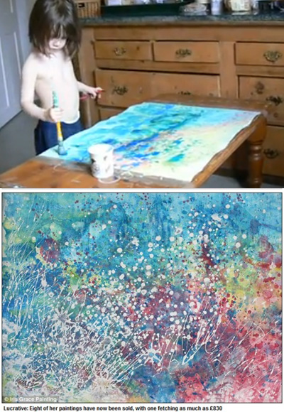 3살 자폐 소녀의 그림 / 출처=유튜브 영상 캡처, 아이리스 그레이스 공식 웹사이트