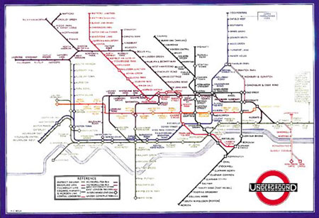 전 세계에서 쓰이는 지하철 노선도는 영국의 그래픽 디자이너 해리 베크가 1930년대에 전기회로도를 보고 영감을 얻어 만들었다.