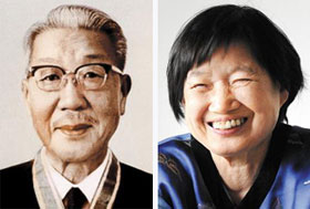 故 유일한 박사(왼쪽)와 故 박완서 소설가.