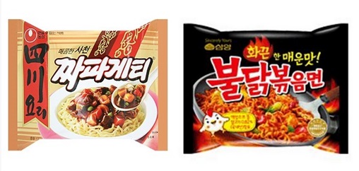 농심 사천짜파게티, 삼양 불닭볶음면