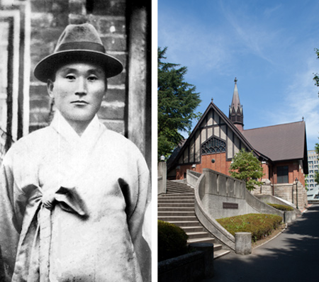 1929년, 37세의 춘원 이광수와 이광수가 유학한 메이지가쿠인 대학 사진