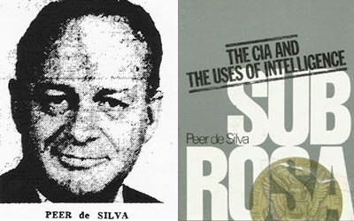 (왼쪽부터)피어 드 실바 美 CIA 한국지국장, 그가 1978년 펴낸 저서 '서브 로자'(장미 밑에서)'