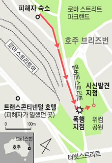 시신발견 지점.
