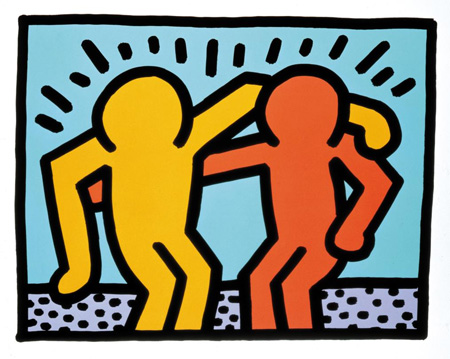 그림 4. 키스 해링, ‘단짝(buddies)’, 1987년