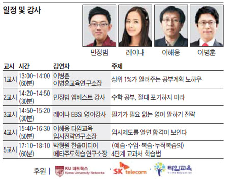 새 학년 대비하는 초·중생을 위한 2014 스페셜 공부콘서트 '공부는 전략이다'