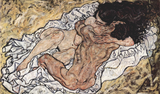 Egon Schiele / The Loving, 1917 / Oil on canvas / 100 X 170 com / Austrian Gallery Belvegere