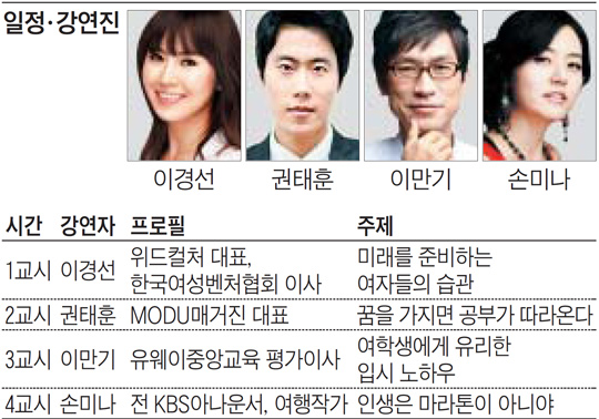 여학생만을 위한 꿈·공부·진학 이야기 '소녀들의 시크릿 토크콘서트' 개최