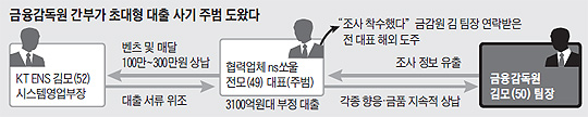 
	대출 사기 조직도 그래픽
