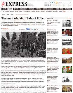 <br />
헨리 탠디 스토리를 보도한 지난 1월 18일자 영국 신문 홈페이지.<br />