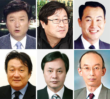(위 왼쪽부터)하남신, 박신서, 윤훈열, (아래 왼쪽부터)김성묵, 고대석, 장낙인.