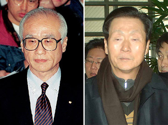 김우중 전 대우그룹 회장(왼쪽)과 신준호 푸르밀 회장