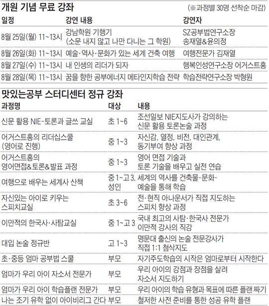 '맛있는공부 스터디센터' 30일 오픈