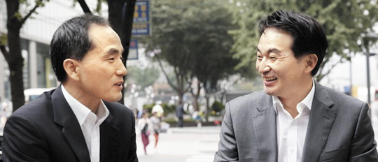원희룡 지사(오른쪽).