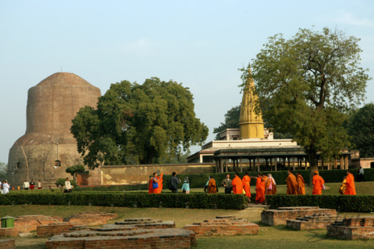 사르나트(sarnath) 녹야원. 부처님이 깨달음을 얻은 후 최초의 설법 장소.