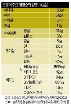 [food material] 은행, 천식·염증 치료제… 고혈압에도 효과