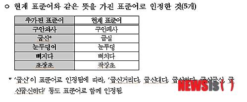 '삐지다' '꼬시다' '딴지', 이젠 표준어…13개 추가 인정