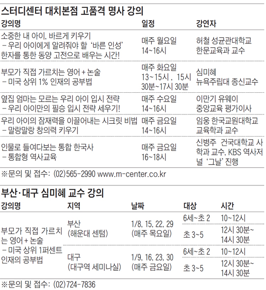맛있는공부 스터디센터 대치본점 고품격 강의… 25명 선착순 마감
