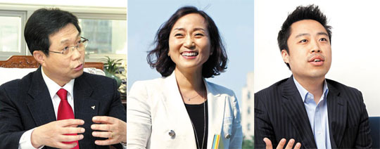 (왼쪽부터) 조관일 회장, 김경숙 교수, 조민혁 컨설턴트.