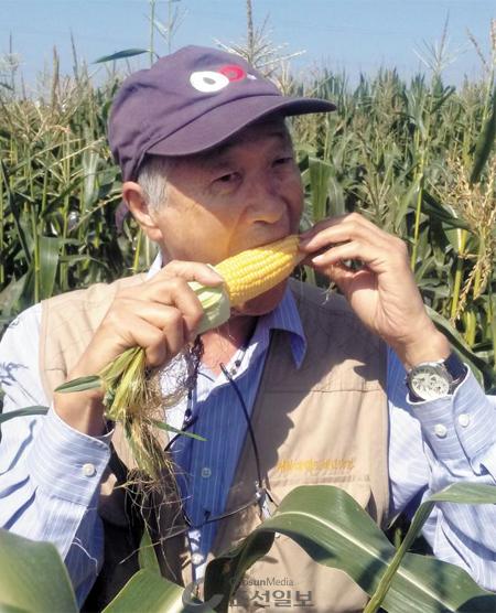 
	김순권 박사는 “다른 옥수수의 꽃가루를 인공적으로 암술에 묻혀 접붙이는 게 이종(異種) 교배다. 지금 2만종을 실험하고 있다”고 말했다.
