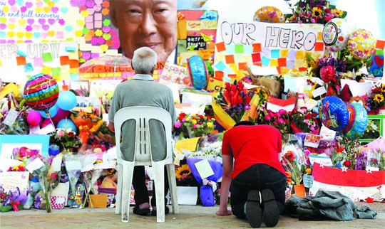 
	23일 리콴유 전 총리가 숨을 거둔 싱가포르종합병원 인근.
