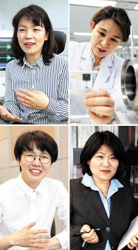 (위 왼쪽부터)전혜정 LG전자 연구위원, 이형의 LG이노텍 연구위원, (아래 왼쪽부터)손현희 LG화학 전문위원, 김진희 LG디스플레이 전문위원.