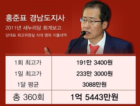 2011년 새누리당 정기회계 감사보고서, 중앙선관위 제공/그래픽=유새별