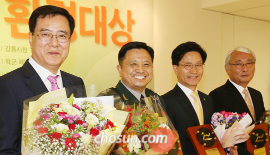 올해의‘조선일보 환경대상’수상자들.