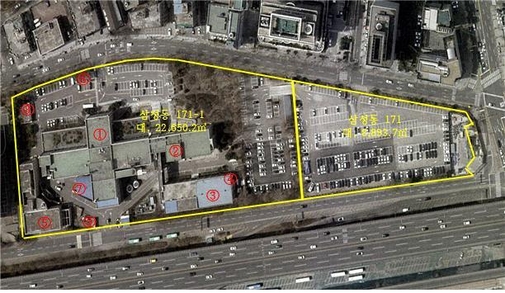 서울시가 2차로 공개매각을 추진하는 서울시 강남구 삼성동 옛 서울의료원 부지의 항공사진. /서울시 제공