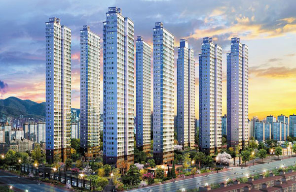 ‘화성 남양뉴타운 동광뷰엘’ 조감도. 화성시 남양뉴타운 최초의 초고층 아파트로 지역의 랜드마크가 될 것으로 기대를 모으고 있다.