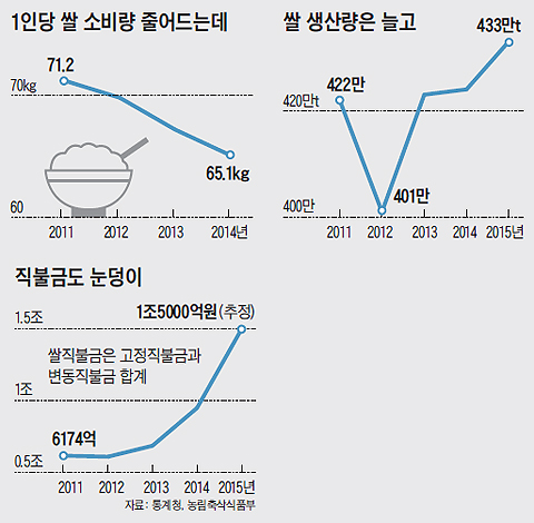 1인당 쌀 소비량 그래프