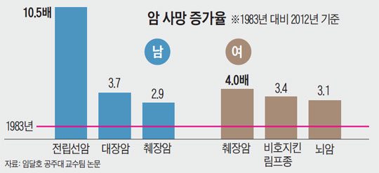 암 사망 증가율