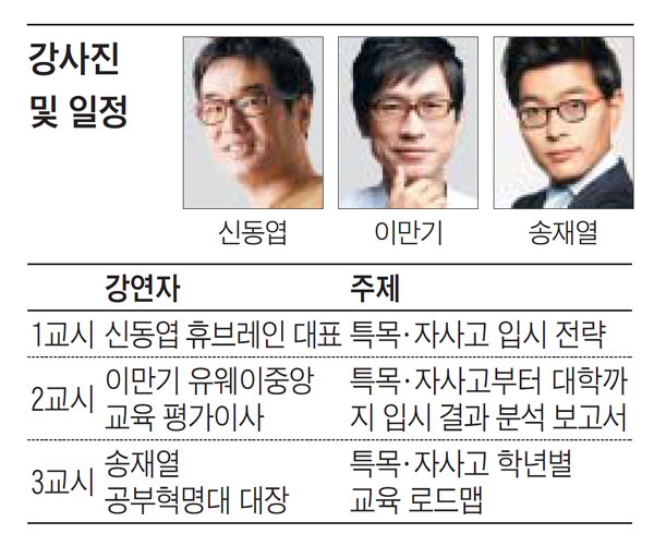 내 아이 위한 교육 로드맵 찾는 특목·자사고 입시 성공 전략 강연회