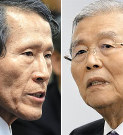 한상진(왼쪽), 김종인.