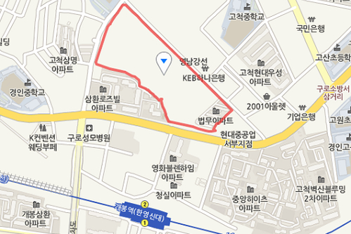  서울 구로구 옛 서울남부교정시설 부지 위치. /네이버 지도 캡처