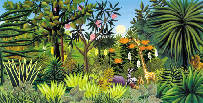 앙리 루소의 ‘꿈’을 연상케 하는 작품. 여러 동물이 등장하는 애니메이션 ‘마다가스카’를 만들 때 영감을 받아 그린 것이다.