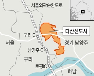 다산신도시 개념도