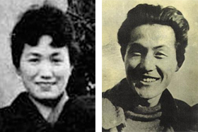 이중섭이 간직했던 야마모토 마사코 여사 사진(왼쪽)과 젊은 날의 이중섭 사진