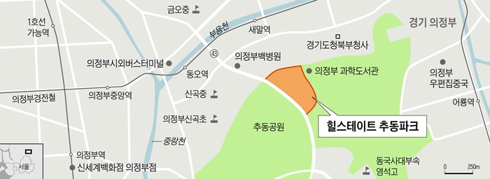 힐스테이트 추동파크 위치도