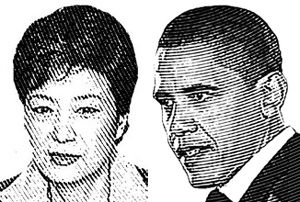 박근혜 대통령(왼쪽), 버락 오바마 미국 대통령.
