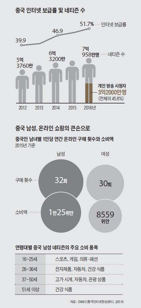 중국 인터넷 보급률 및 네티즌 수 외