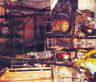 2005년 화재로 타버린 성심당 1층 매장 내부 모습.