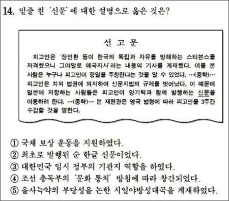 또 출제오류? 한국사 14번 문제 복수정답 논란