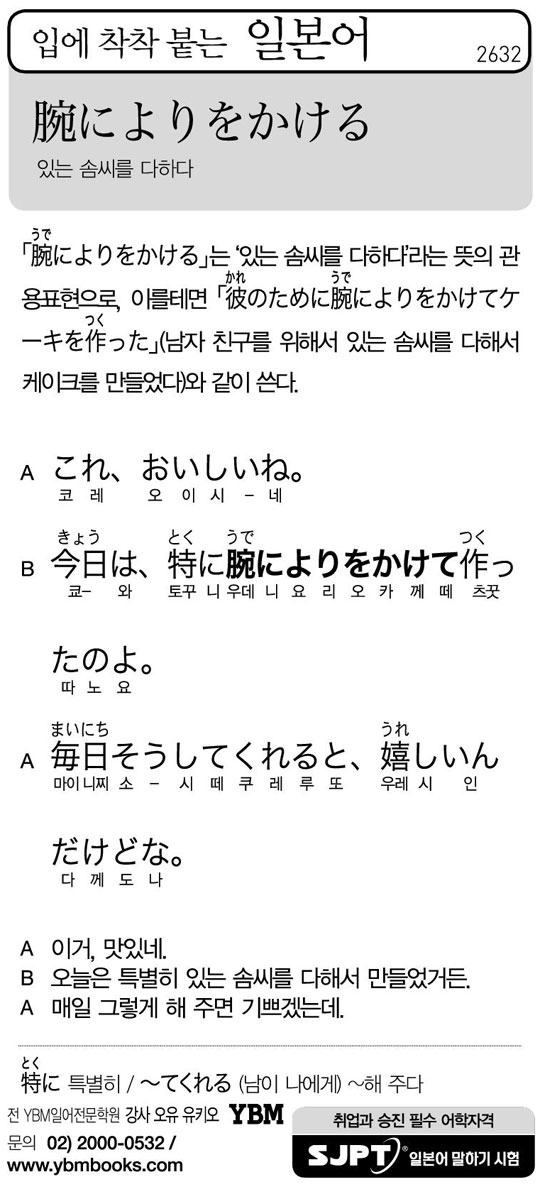 [입에 착착 붙는 일본어] 있는 솜씨를 다하다